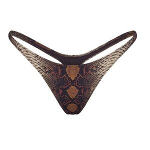 SKIMS Snakeskin Print Bikini Bottom XS